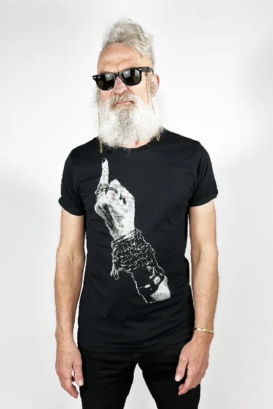 Men's Shirts with Contrast CollarsF*** OFF - Black Statement T-Shirt - Men