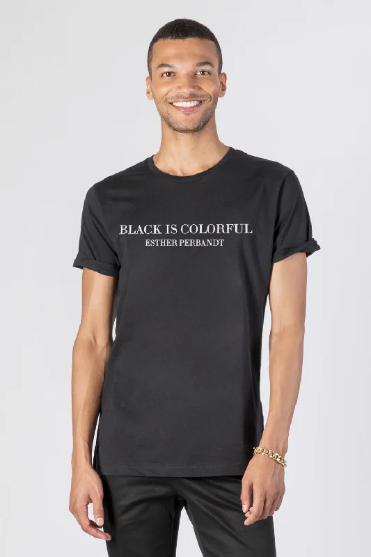 Men's Shirts with Tab CollarsBLACK IS COLORFUL - Statement T-Shirt - Men