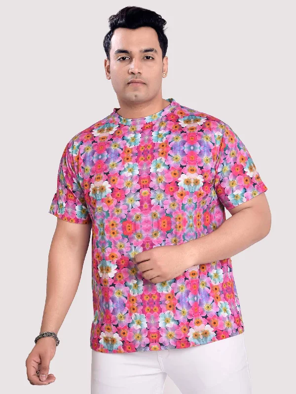 Men's Shirts with Mock NecksDaisy Flower Digital Printed Round Neck T-Shirt Men's Plus Size Men's Shirts with Mock NecksDaisy Flower Digital Printed Round Neck T-Shirt Men's Plus Size