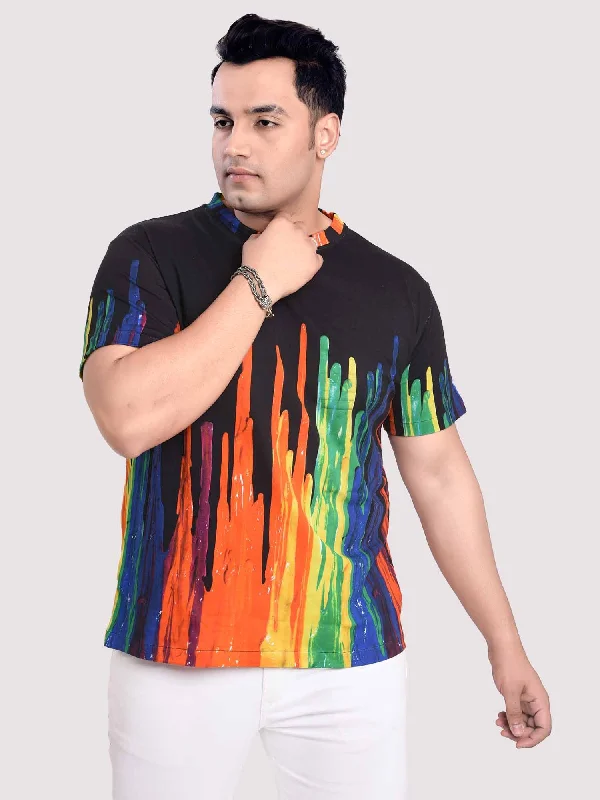 Men's Shirts with Striped PatternsDancing Fountain Black Digital Printed Round Neck T-Shirt Men's Plus Size Men's Shirts with Striped PatternsDancing Fountain Black Digital Printed Round Neck T-Shirt Men's Plus Size