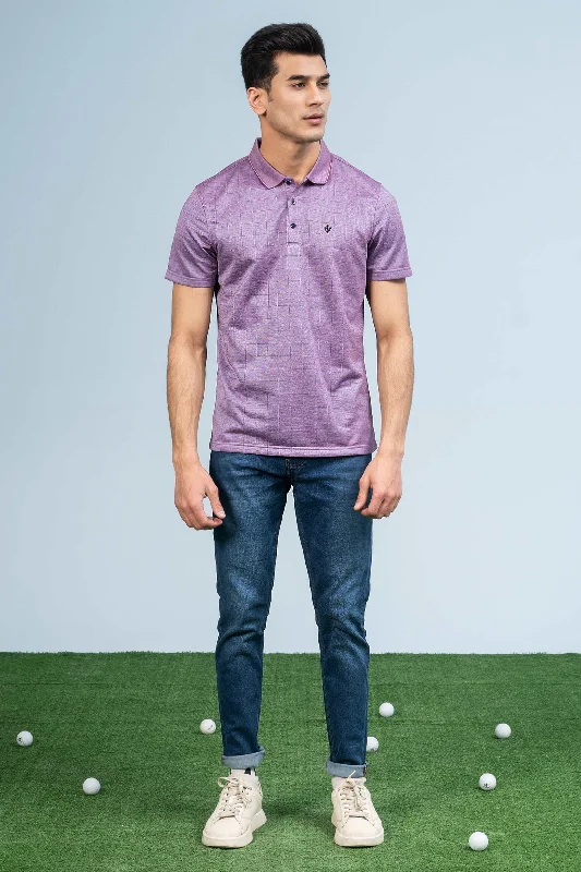 Men's Shirts with Hidden ButtonsEXECUTIVE ICONIC POLO PURPLE