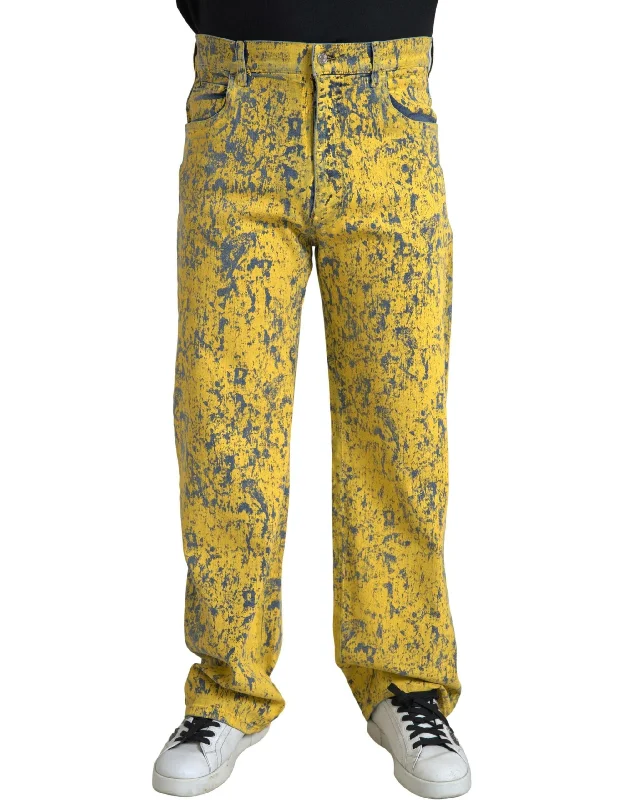 Light Wash Men's JeansDolce & Gabbana Italian Designer Straight blue Men's Jeans