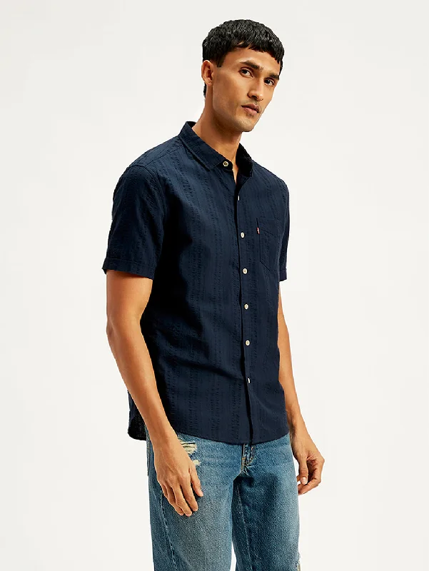 Men's Designer Dress Shirts for High-End FashionMen's Textured Regular Fit Shirt