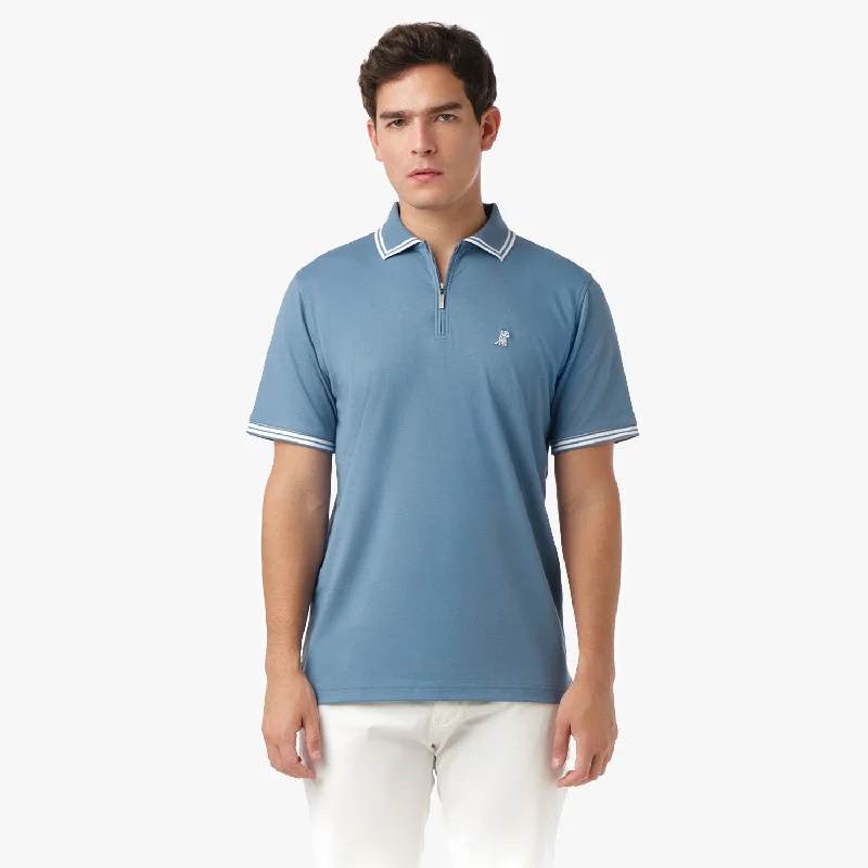 Men's Shirts with Scoop NecksMen's Striped Travel Polo Shirt
