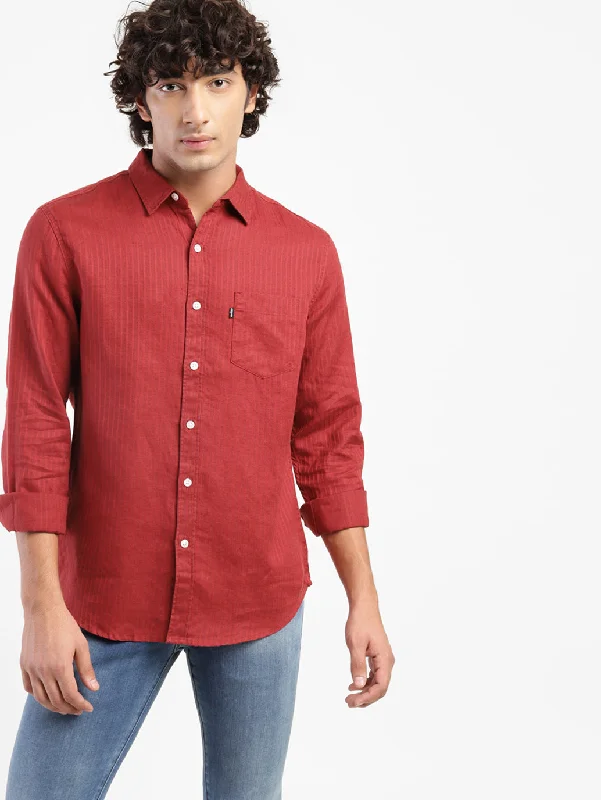 Men's Solid-Colored Shirts for VersatilityMen's Self Designed Relaxed Fit Shirt