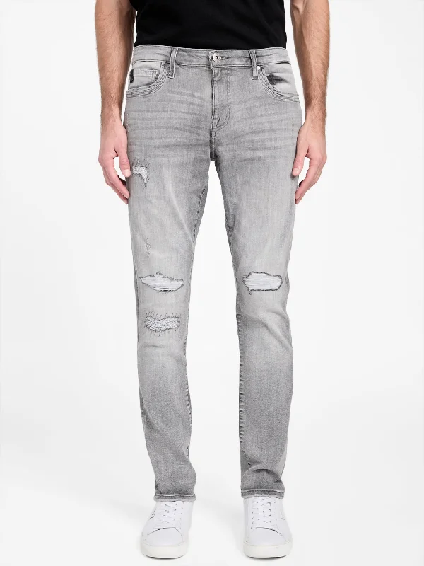 Inexpensive Rip and Tear Men's JeansEco Brownson Destroyed Skinny Jeans