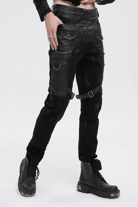 Men's Pants with Contrast StitchingDeath in the Desert Moto Pants