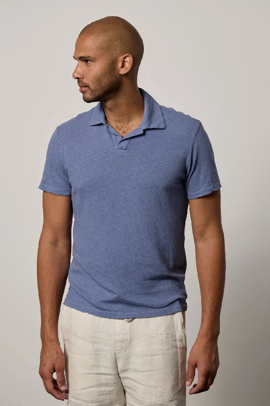 Men's Shirts with Graphic SleevesBECK LINEN BLEND POLO