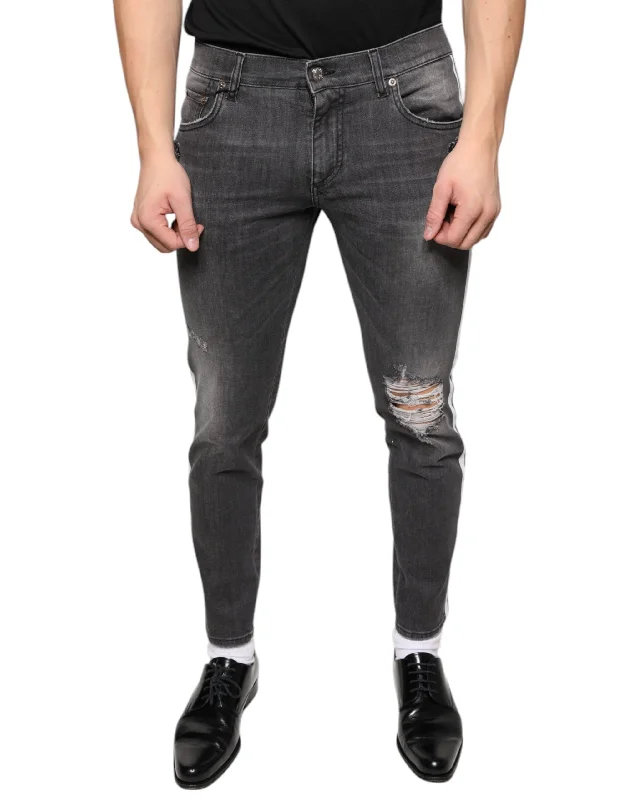 Men's Jeans in Different ColorsDolce & Gabbana  Tatte Cotton Skinny Men blue Men's Jeans (Pre-Owned)