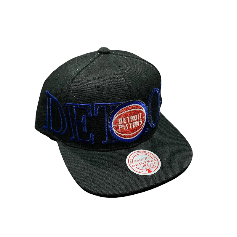 Summer Straw HatsMitchell & Ness Nba Winner Circle Pistons Snapback (Black)