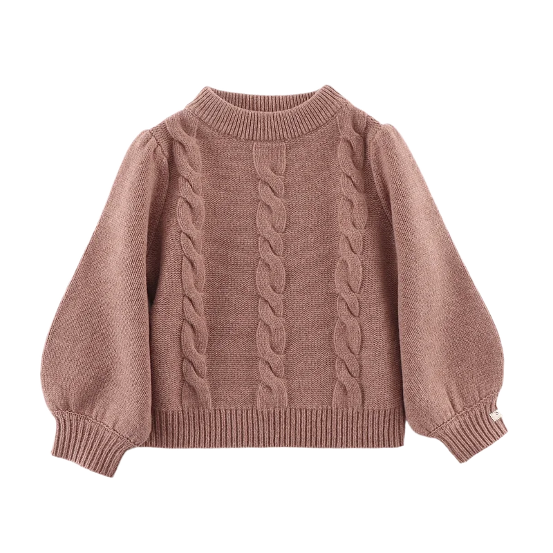 Niena Merino Wool Sweater | Plum Melange