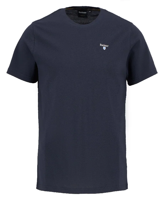 Men's Shirts with Hidden ButtonsID25114-Barbour Navy Tartan Pique T-Shirt