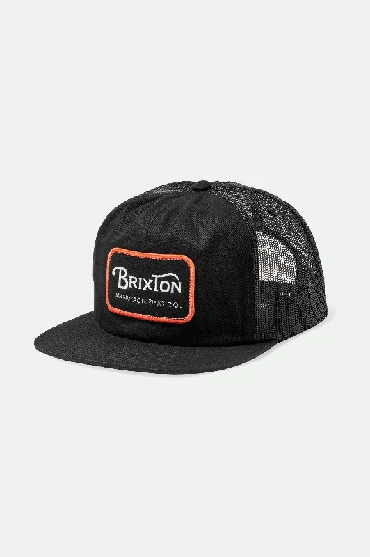 Gentlemen's Fedora HatsGrade Trucker Hat - Black/Orange/White