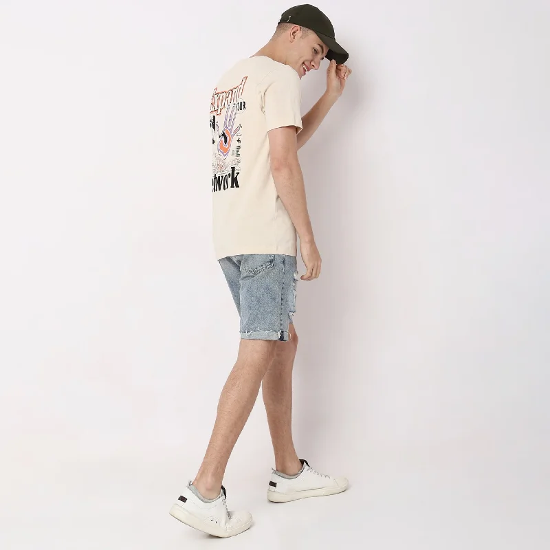 Men's Unique and Designer TopsRegular Fit Graphic T-Shirt