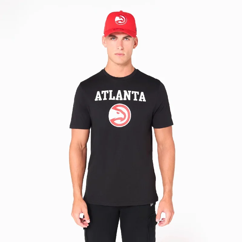 Men's Shirts with Floral PrintsAtlanta Hawks NBA Black T-Shirt