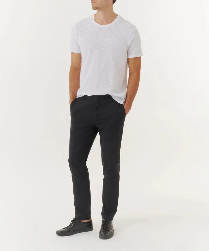 Men's Formal Trousers for BusinessCotton Twill Slim Pants - Black