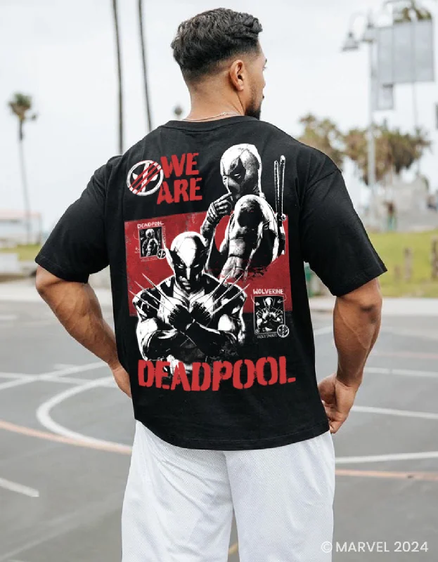 Men's Shirts with Barrel CuffsI AM MARVEL JESUS Super Hero Black Oversized Deadpool T-Shirt Men's Shirts with Barrel CuffsI AM MARVEL JESUS Super Hero Black Oversized Deadpool T-Shirt