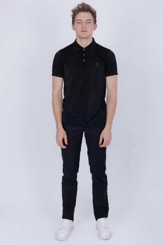 Men's Shirts with Adjustable CuffsHanoi Checkered Polo Shirt