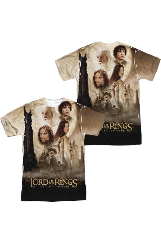 Men's Shirts for CampingLord Of The Rings Towers Poster (Front/Back Print) Short Sleeve Adult Poly Crew Tee / T-Shirt Men's Shirts for CampingLord Of The Rings Towers Poster (Front/Back Print) Short Sleeve Adult Poly Crew Tee / T-Shirt