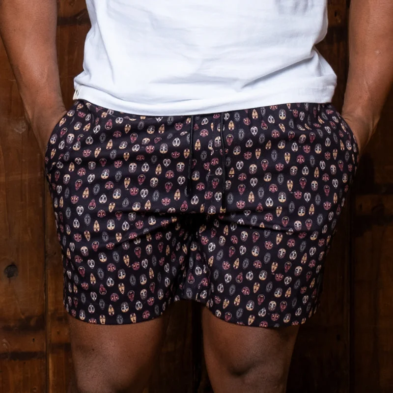 Men's Pants with Deep PocketsMasks Of Africa Resort Short 24-25 Midnight