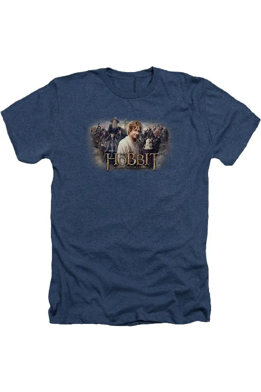Men's Shirts with Graphic SleevesThe Hobbit Hobbit Rally Adult Heather Tee / T-Shirt Men's Shirts with Graphic SleevesThe Hobbit Hobbit Rally Adult Heather Tee / T-Shirt