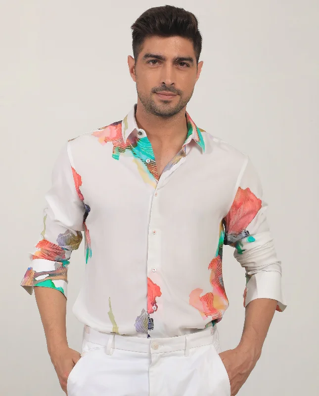 Men's Long-Sleeve Shirts for Year-Round WearRare Rabbit Men's Painter White Viscose Fabric Full Sleeves Abstract Print Shirt Men's Long-Sleeve Shirts for Year-Round WearRare Rabbit Men's Painter White Viscose Fabric Full Sleeves Abstract Print Shirt
