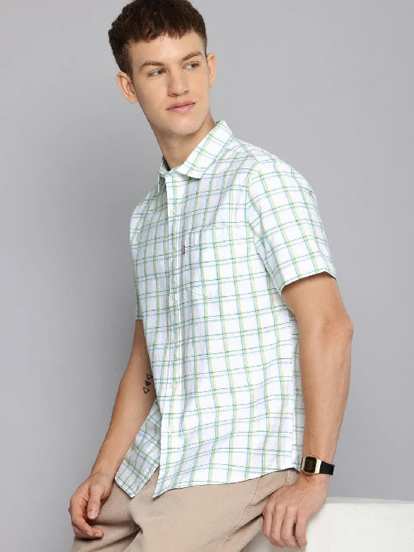 Men's Striped Shirts for a Maritime TwistMen's Checkered Spread Collar Shirt
