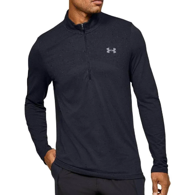 Men's Shirts with Hook-and-Loop ClosuresUnder Armour Seamless Half Zip Long Sleeve Mens Training Top - Black Men's Shirts with Hook-and-Loop ClosuresUnder Armour Seamless Half Zip Long Sleeve Mens Training Top - Black
