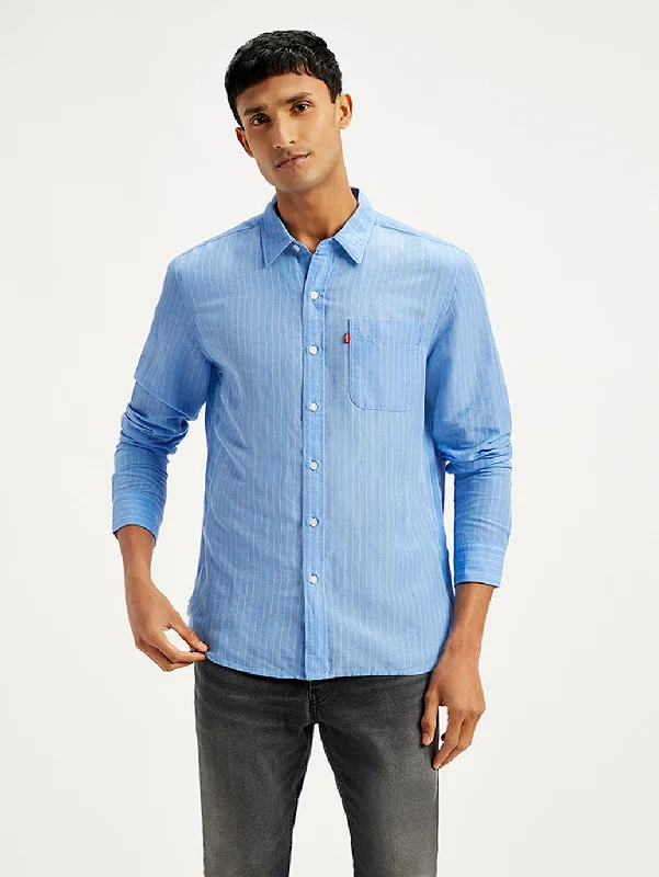 Men's Striped Long-Sleeve Shirts for a Maritime FeelMen's Striped Regular Fit Shirt Men's Striped Long-Sleeve Shirts for a Maritime FeelMen's Striped Regular Fit Shirt