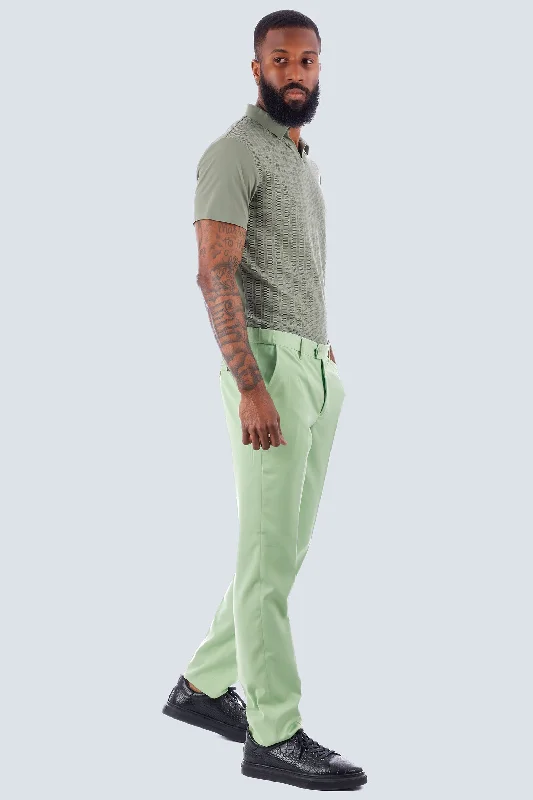 Classic Men's Button-Up ShirtsSolid Bandwagon Polo Shirt