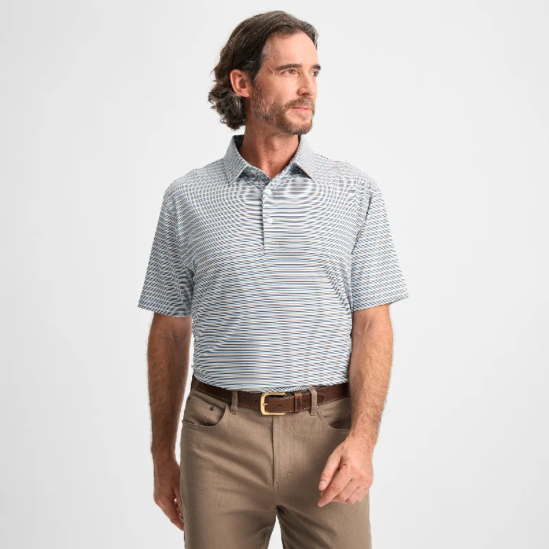 Men's Shirts with Antimicrobial TreatmentMultipinstripe Performance Polo