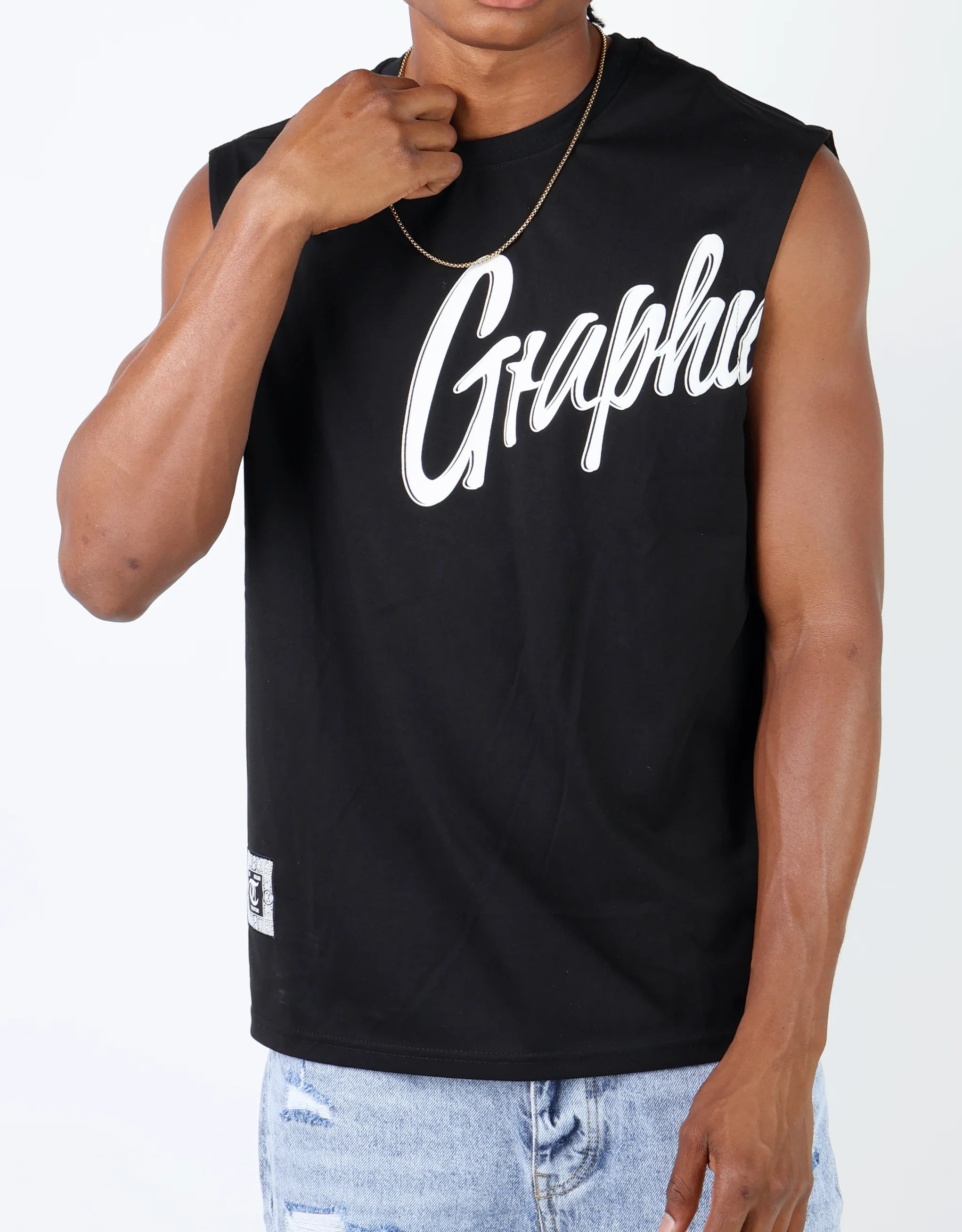 Men's Shirts with Appliqué DetailsVest Tee