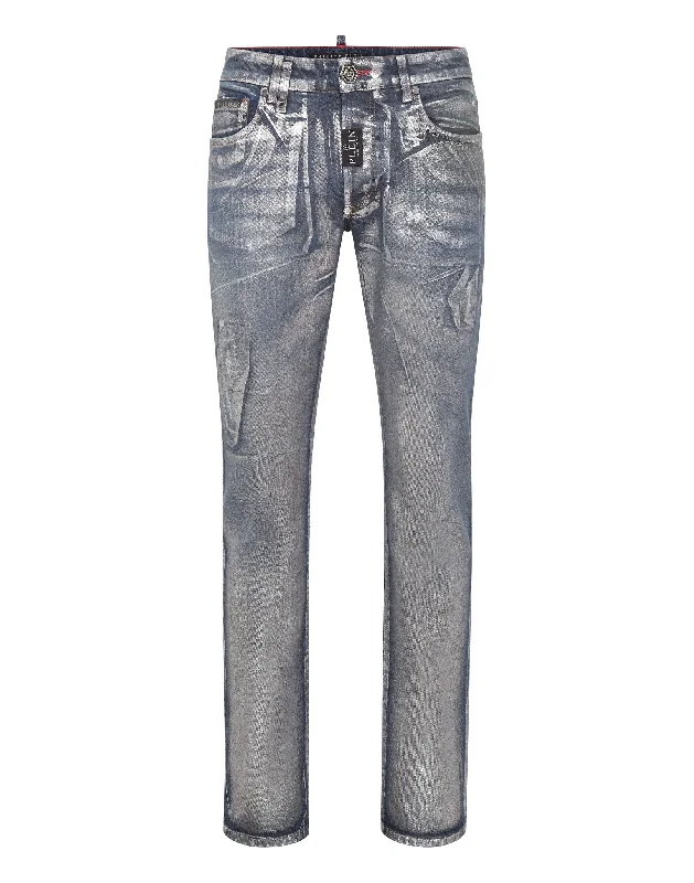 Classic Blue Men's JeansDenim Trousers Super Straight Cut Fit
