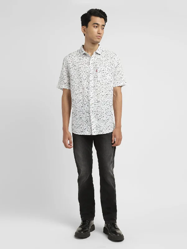 Men's Logo T-Shirts for Brand RepresentationMen's Printed Slim Fit Shirt