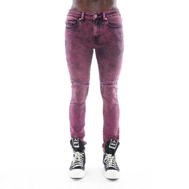 High-Waisted Men's JeansPUNK SUPER SKINNY IN RUBY RED