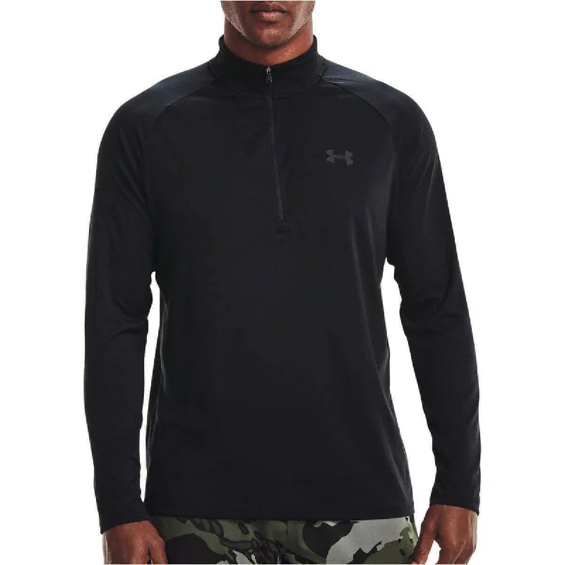Men's Shirts with Button-Down PocketsUnder Armour Tech Half Zip Long Sleeve Mens Training Top - Black Men's Shirts with Button-Down PocketsUnder Armour Tech Half Zip Long Sleeve Mens Training Top - Black