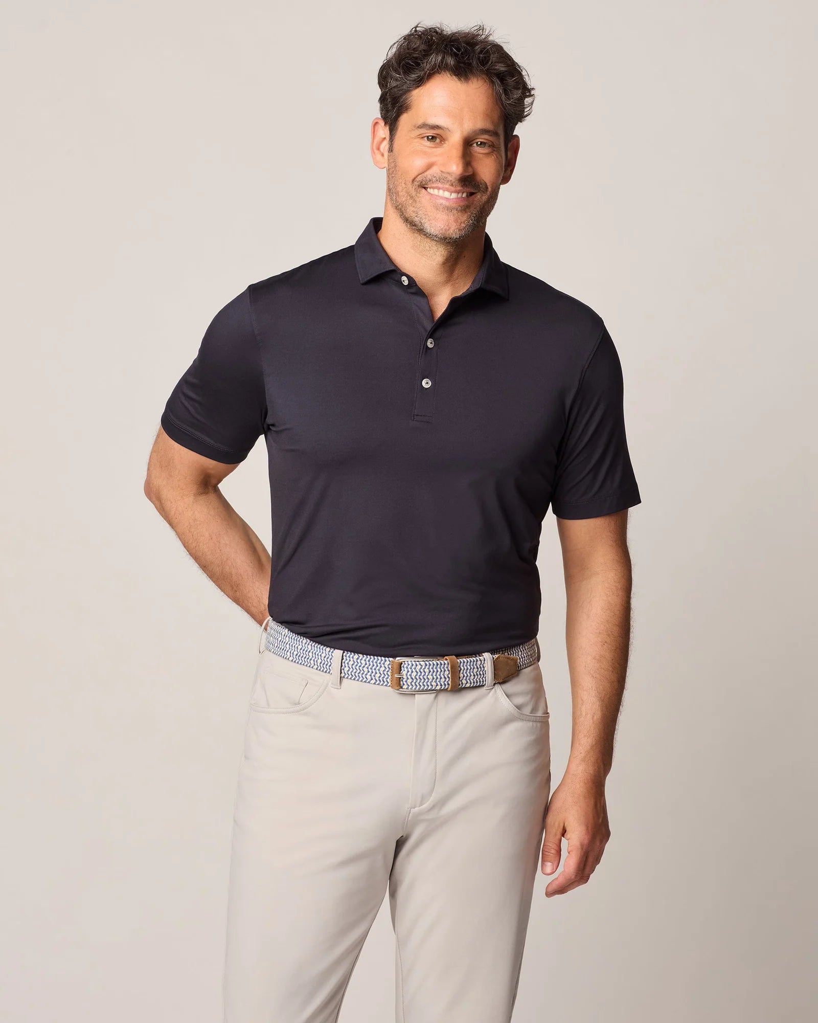 Men's Long-Sleeved ShirtsJohnnie-O Birdie Prep-Formance Polo Shirt - Black*