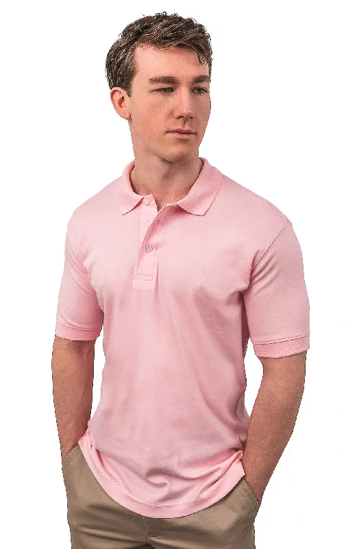 Patterned Men's Hawaiian ShirtsCLEOCOTTON PINK POLO SHIRT