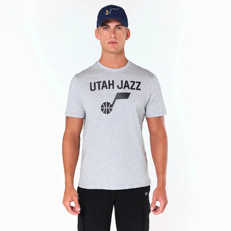 Men's Shirts for HikingUtah Jazz NBA Grey T-Shirt