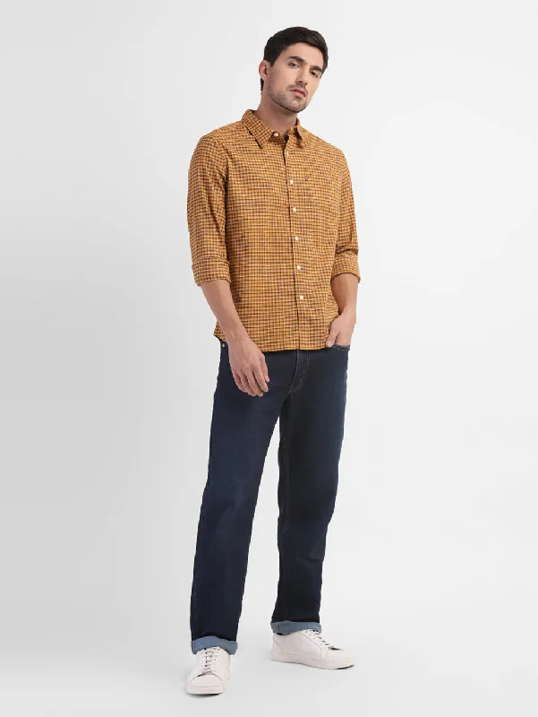 Layered Men's Henley ShirtsMen's Checkered Spread Collar Shirt