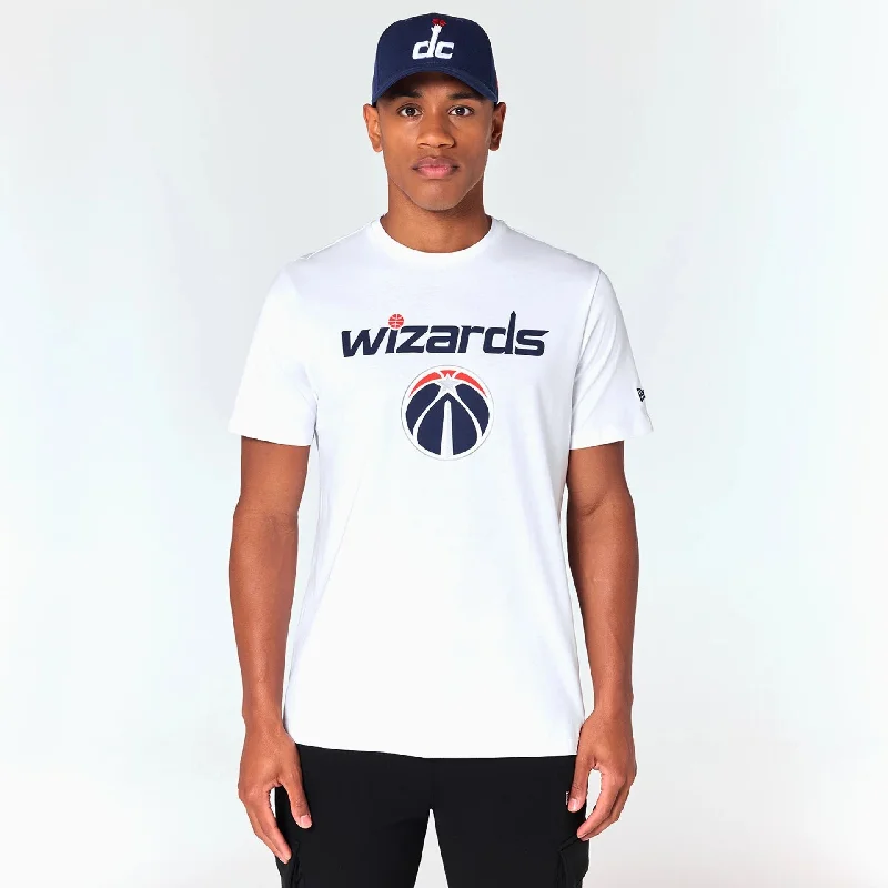 Men's Shirts with Spread CollarsWashington Wizards NBA White T-Shirt