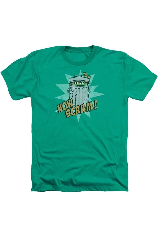 Men's Shirts with French CuffsSesame Street Now Scram Adult Heather T-Shirt