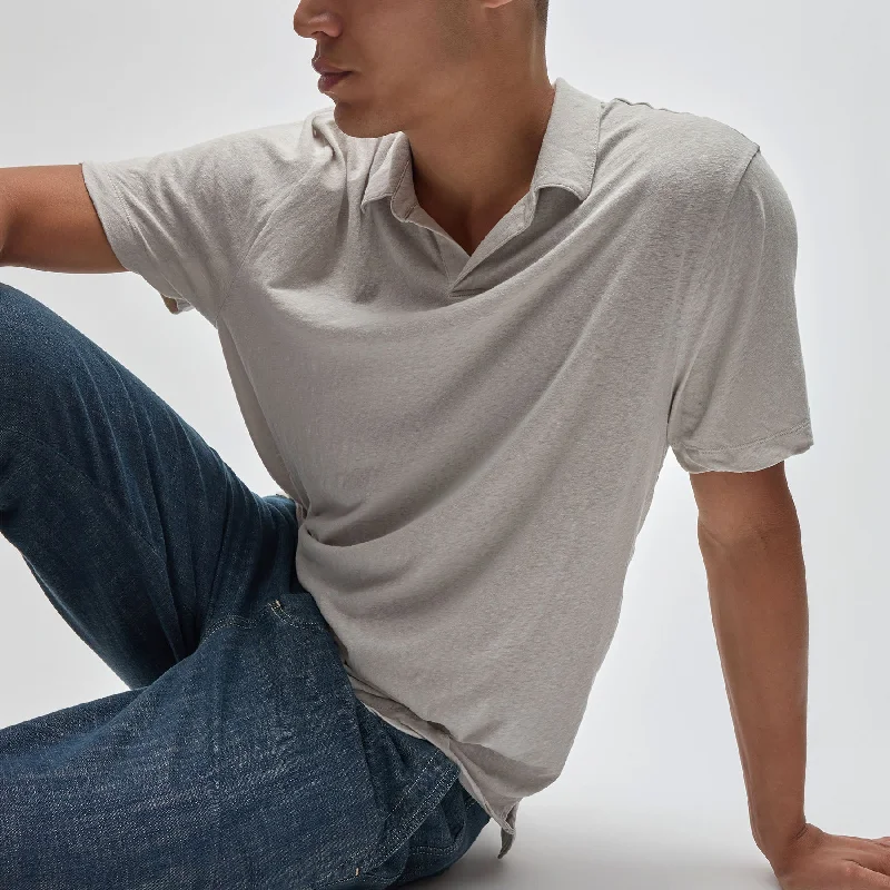 Men's Shirts for FishingCotton Jersey Polo - Salt