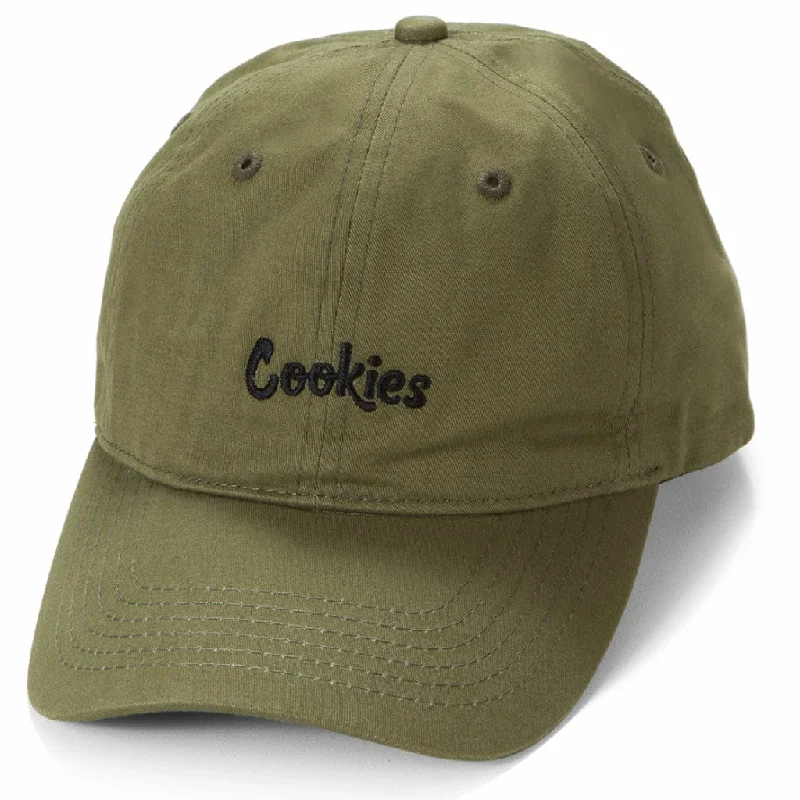 Trendy SnapbacksCookies Original Mint Cotton Canvas Embroidered Dad Cap (Olive/Black)