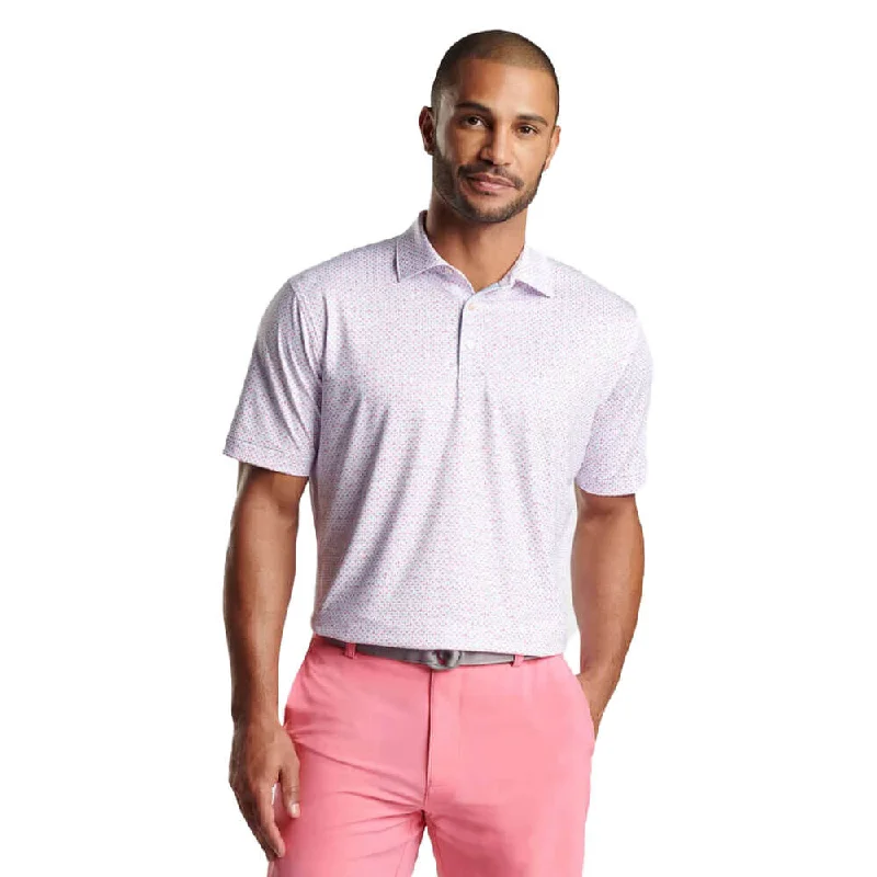 Men's Shirts with Surplice HemlinesPeter Millar The Bees Knees Performance Jersey Polo Shirt - White/Hula Pink Men's Shirts with Surplice HemlinesPeter Millar The Bees Knees Performance Jersey Polo Shirt - White/Hula Pink