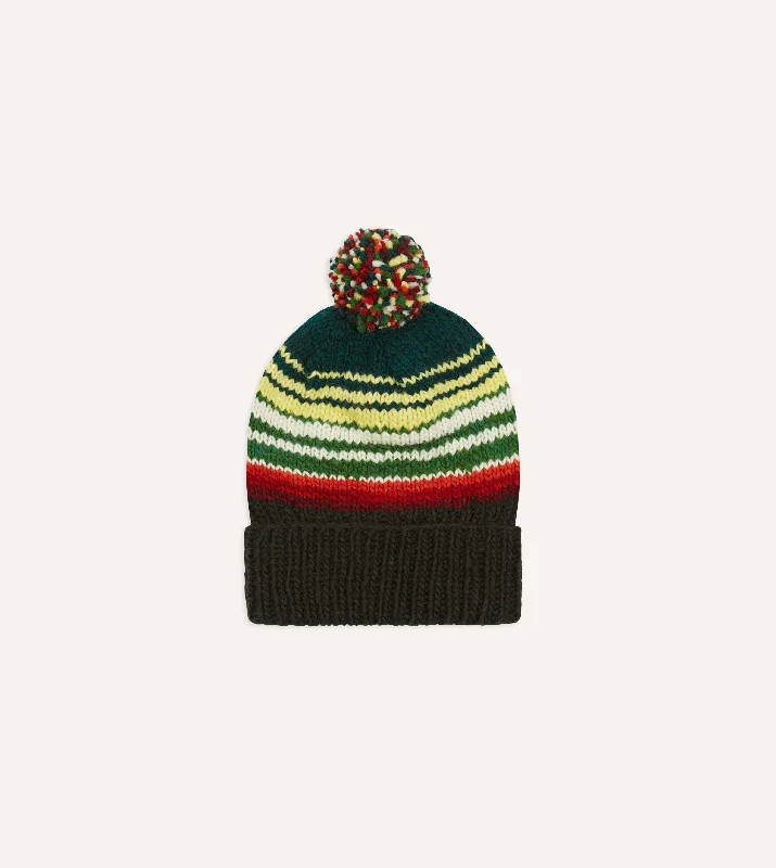 Affordable Winter HatsChamula for Drake's Black Serape Knit Cap