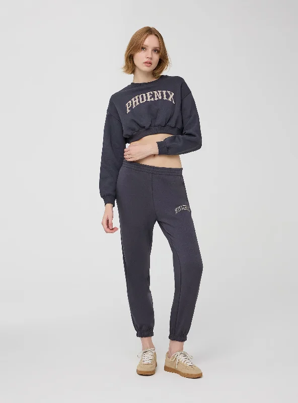 Men's Pants with Elastic CuffsWoman Full-length gym pants