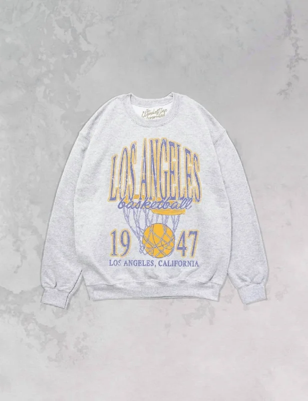 Men's 90's Vintage Lakers Sweater In White