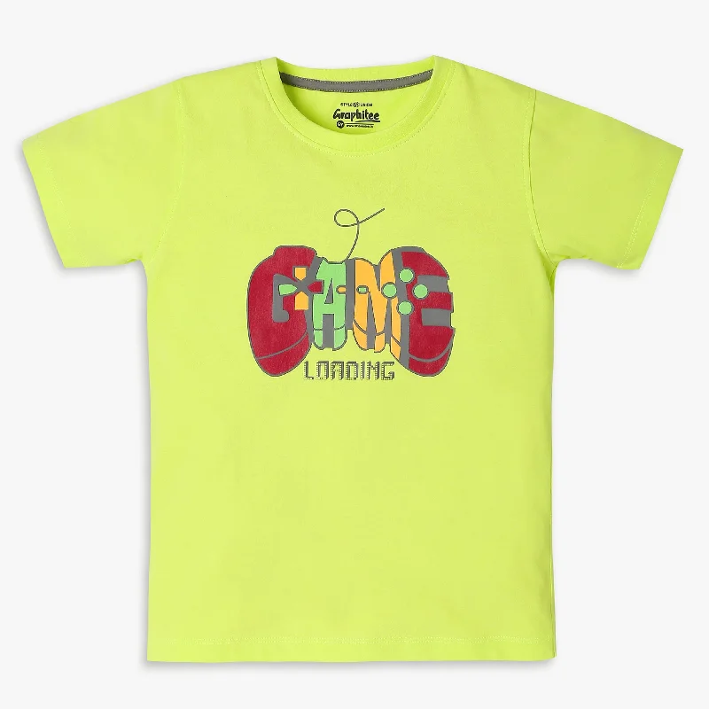 Men's Shirts with Pleated HemlinesBoys Regular Fit Graphic T-Shirt