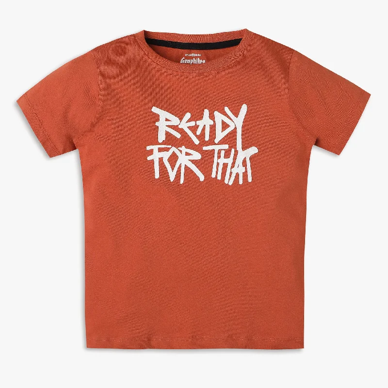 Men's Shirts with Double-Breasted DesignsBoys Regular Fit Printed T-Shirt